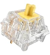 Fejwlvs ZhouWang Crystal Yellow Switch 3 Pin 50gf Pre-Lubricated,Dustproof Linear Switch,Suitable...