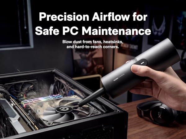 handheld vacuum compressed Air Dusting for PC interior