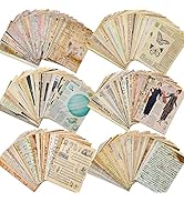 200 Sheets Scrapbook Paper, Vintage Journaling Scrapbooking Supplies Kit Decoupage Papers Pack, E...