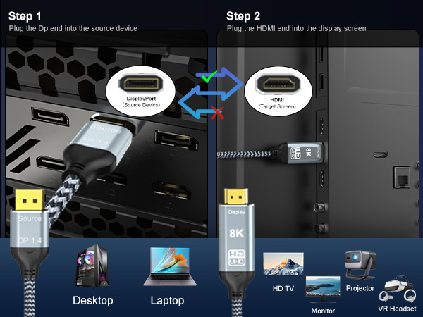 displayport cable to hdmi