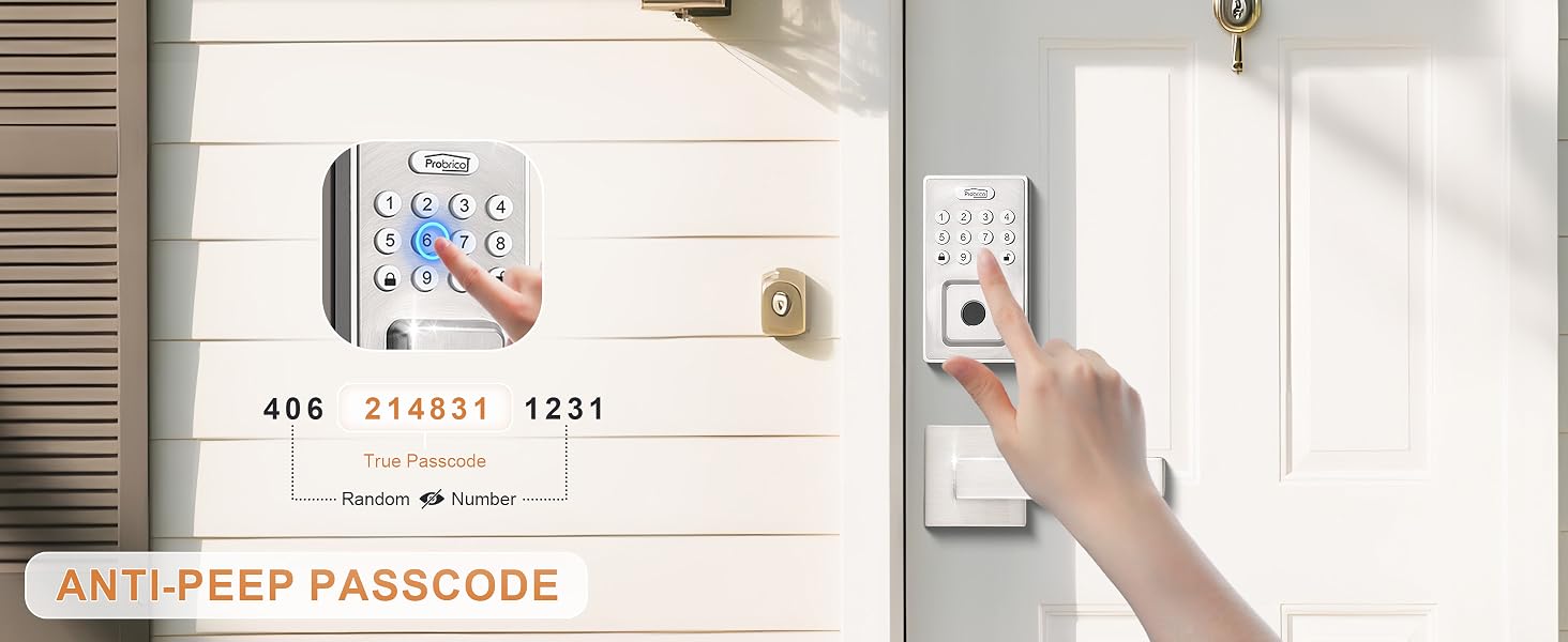 smart deadbolt with door handle