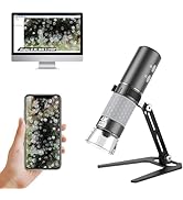 Ninyoon 4K WiFi Microscope Upgraded Stand for iPhone Android PC, 50-1000X USB Digital Microscope ...