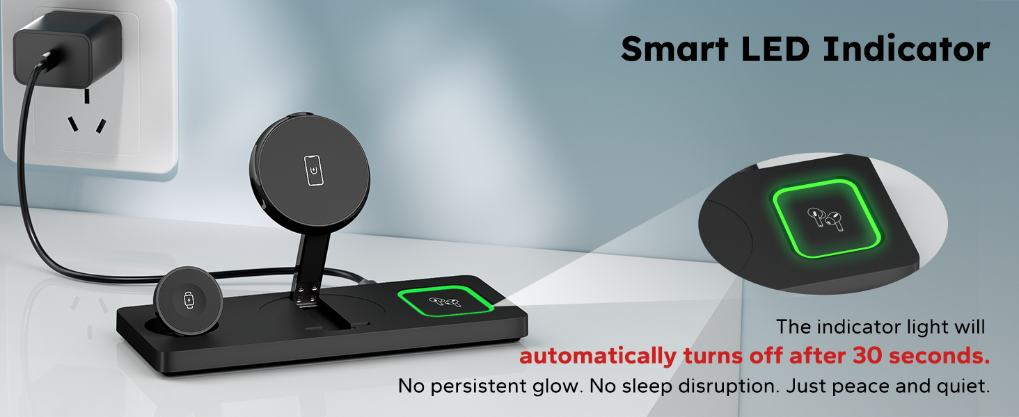 magnetic 3 in 1 charger stand for apple