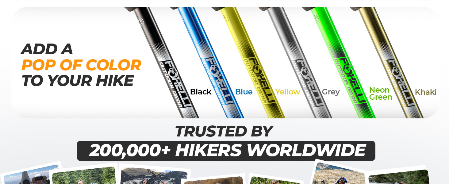 Foxelli trekking poles hiking sticks for collapsible lightweight pole walking women men