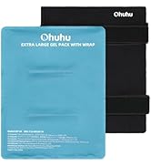 Ice Packs for Injuries: Ohuhu XL Reusable Ice Packs with Wrap 14" X 11" Hot Cold Gel Ice Pack Fle...