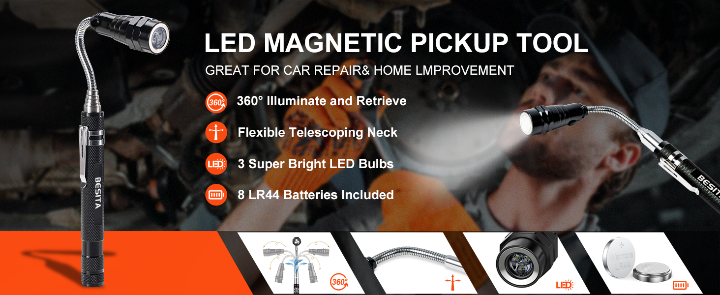 360° llluminate and Retrieve Pickup Tool