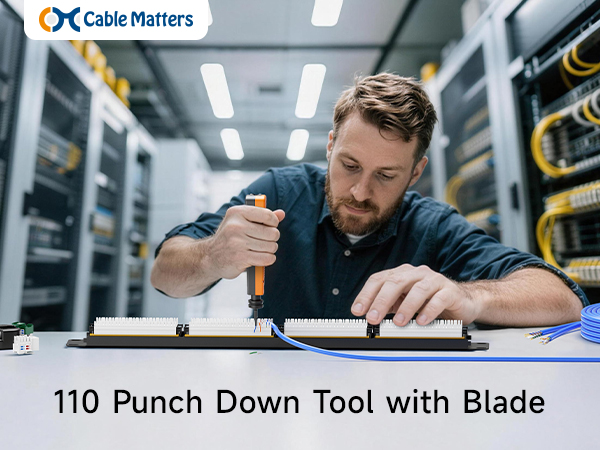 Cable Matters 110 Punch Down Tool with 110 Blade, Ethernet PunchDown Tool, Keystone Punch Down 