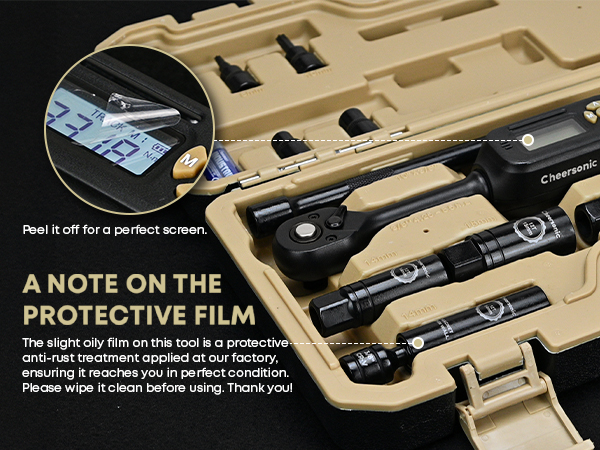 Accessory protection oil and screen protection film