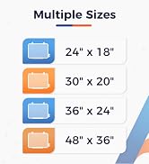 AMUSIGHT Double-Sided Magnetic Aluminum Frame Whiteboard, 36" x 24" | White Board for Wall, Hangi...