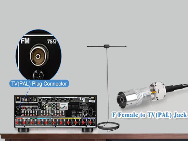 F Female to TV(PAL) Jack-