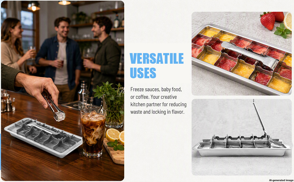 heavy duty stainless steel ice tray