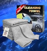 Microfiber Car Wash Cleaning Towels, 450gsm Ultra-Thick Highly Absorbent Lint-Free Detailing Clot...
