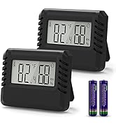 2PCS Indoor Thermometer Hygrometer for Home, Room Thermometer Hydrometer with Accurate Temperatur...