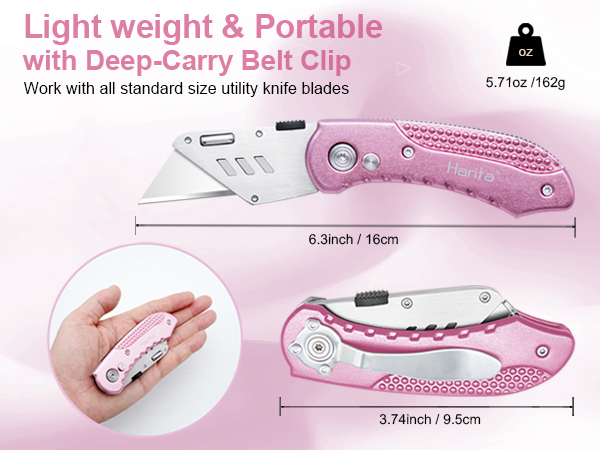 box cutter utility knife-pink-HR05S