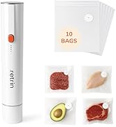RETRIN Handheld Vacuum Sealer for Food - Portable Vacuum Sealer for Travel Keeps Food Fresh 5X Lo...