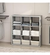 Furinno Cubic Closet Organizers and Storage, 9-Cube Closet Organizer, Open Shelf Closet Storage, ...