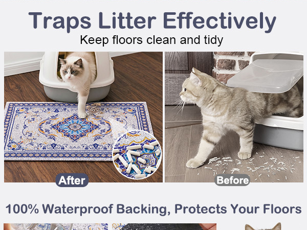 cat liter mat