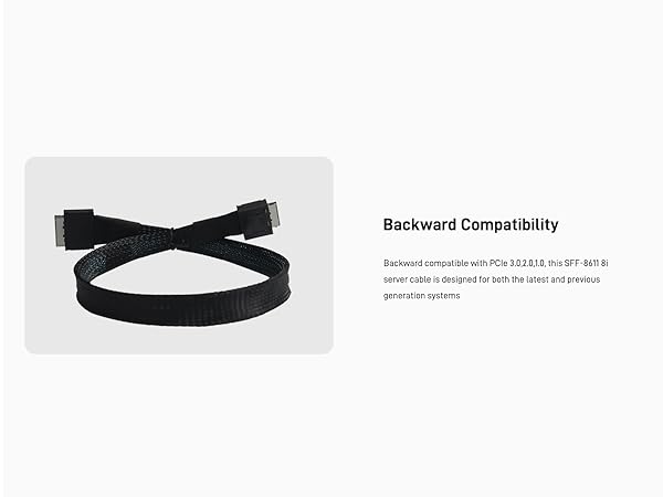 LetLinkSo Gen4 PCIe 4.0 Oculink SFF-8611 8i Connector Adapter Male Extension Cable