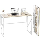 Elephance Folding Desk Writing Computer Desk for Home Office, No-Assembly Study Office Desk Folda...