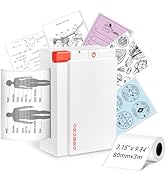 ORGBRO Sticker Printer, X3 Print Pods Mini Thermal Printer Bluetooth Sticker Maker Support 2-3 In...