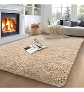 qulint 5x7 Area Rugs for Living Room, Large Fluffy Rug for Bedroom, Soft Shag Rug Shaggy Fuzzy Ca...