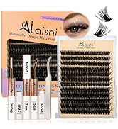 AILAISHI Lash Clusters Kit, DIY Cluster Eyelash Extensions 10-20mm, 80D+100D, 240pcs Fluffy D Cur...