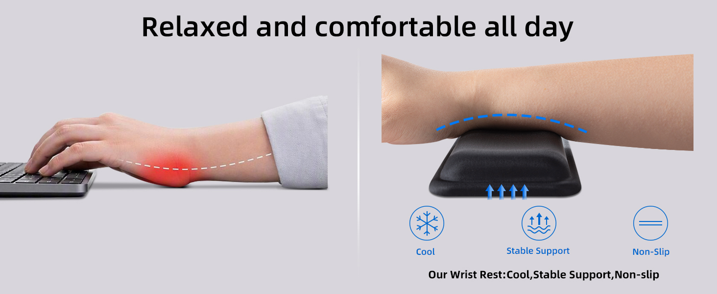 Gel Memory Foam Keyboard Wrist Rest