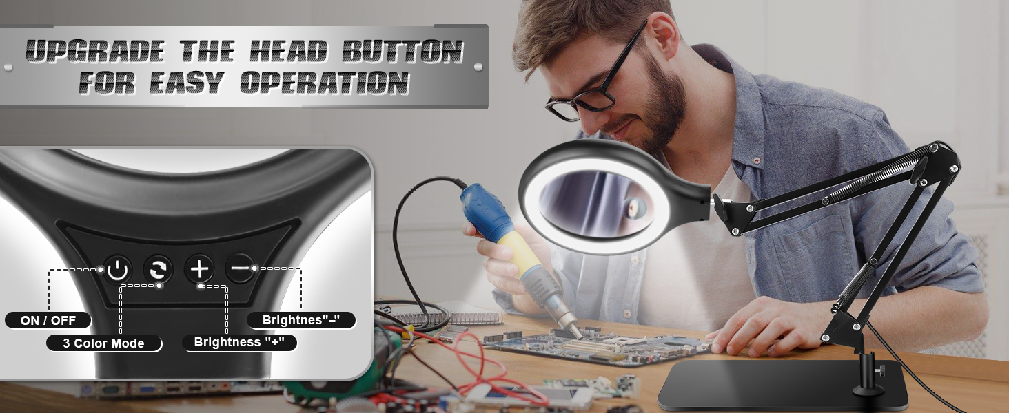 magnifying glass with stand