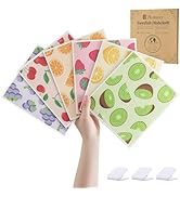 Homaxy Swedish Dishcloths for Kitchen, 6 Pack Fruit Reusable Paper Towels with Clips, Absorbent C...