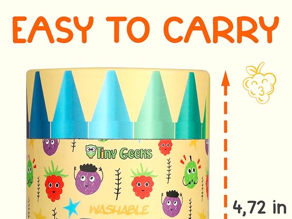 TinyGeeks Toddler Crayons Set of 18