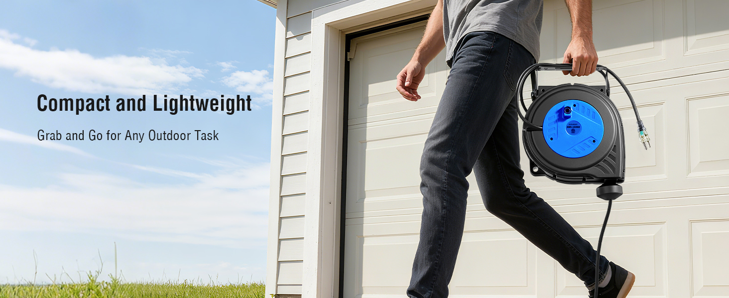 wall mounted extension cord reel