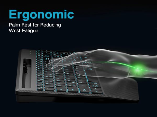 ergonomic keyboard and mouse wireless combo