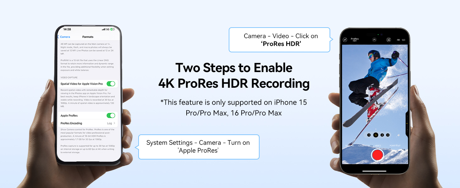 4k prores HDR recording steps