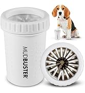 Dexas MudBuster Portable Dog Paw Cleaner, Medium, Bright White Special Edition, Premium Pet Suppl...