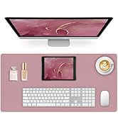 Meetcolor Non-Slip Desk Pad Mat, Leather Desk Mat for Desktop, Large Mouse Pad, Waterproof Comput...