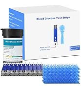Blood Glucose Test Strips for Diabetic Blood Sugar Testing, 25 Counts Test Strips for Diabetes + ...
