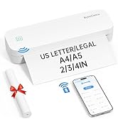ByteCintia Portable Printer for Travel, Bluetooth Thermal Printer Supports 8.5 x 11 Inch US Lette...