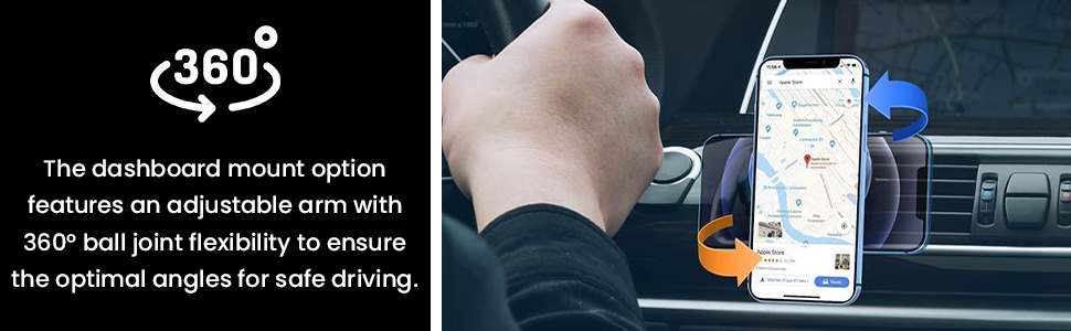 This phone holder have mount option for safe driving.