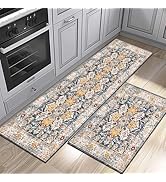 Mightree Non Slip Ultra Soft Kitchen Rugs Washable Kitchen Rug and Mats, Boho Floor Carpet Standi...