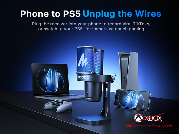 wireless gaming usb microphone for pc,rgb mic