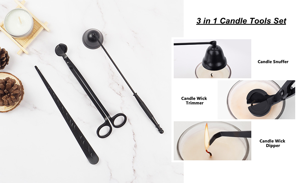 Candle Tool Set Candle Wick Trimmer Dipper Candle Snuffer Extinguisher