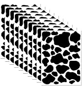 AOWDIAO 280 Pieces Cow Print Stickers Peel and Stick Vinyl Decals for Wall, Car, Laptop, Water Bo...
