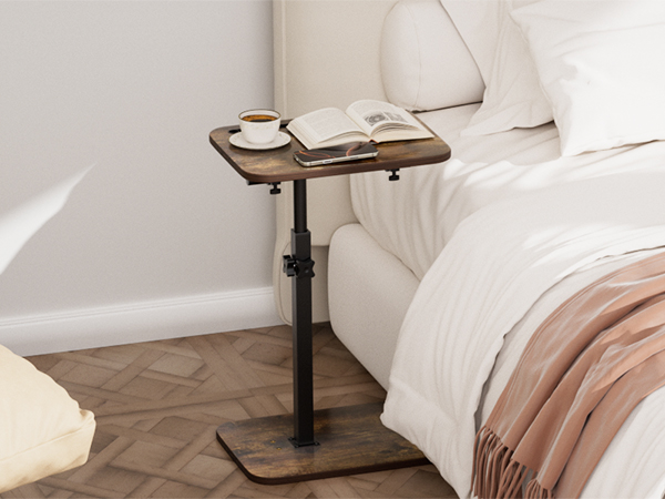 adjustable end table for bed