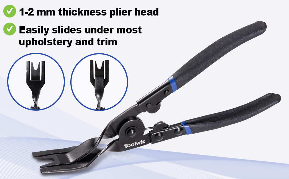 Clip Removal Plier - Easily Removes Trim and Upholstery Clips and Fasteners - Prevents Damage