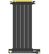 GLOTRENDS PCIe 4.0 X16 GPU Riser Cable Length 200mm, Female 90 Degree Angle, Compatible with Gen ...