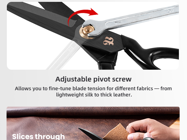 Fabric Scissors, Heavy Duty 8 inch Sewing Scissors for Leather Tailor,Tailoring Shears for Home