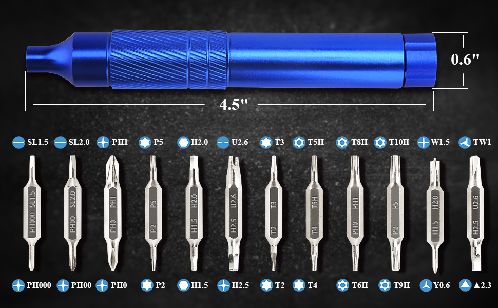 comes with 12pc double-end Bits