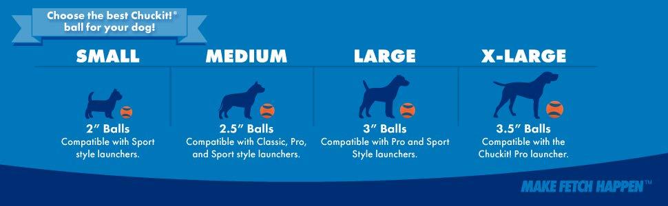 Chuckit Size Chart