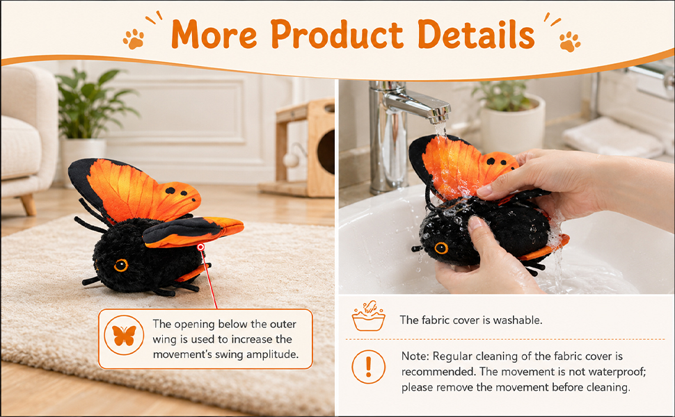Smart Flapping Butterfly Toy Interactive Cat
