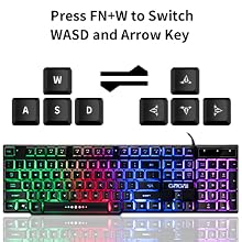 Gaming LED Wired Keyboard and Mouse Combo